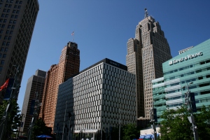 Downtown from Campus Martius